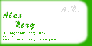 alex mery business card